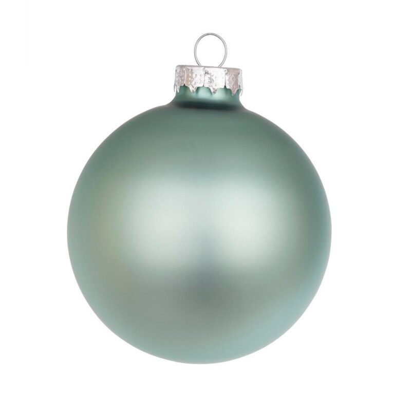 Confezione sfere per albero di Natale verde lago opaco