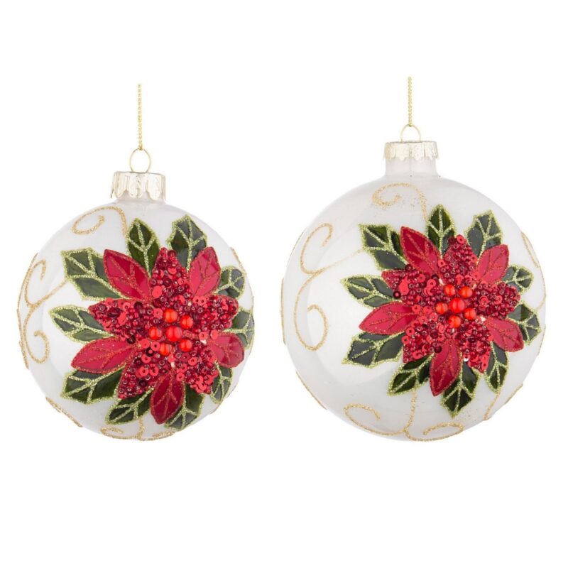 Sfera POINZEZIA stella di Natale rossa